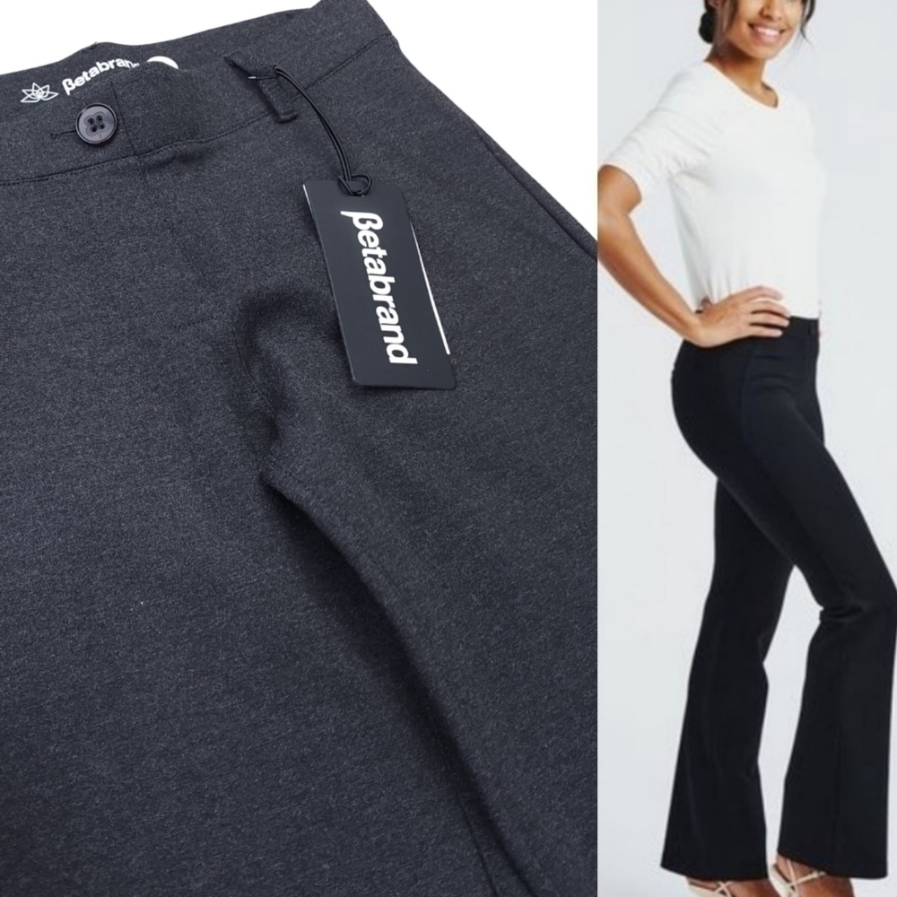 New Charcoal Black Dress Yoga Pants Sz S Petite - Picture 7 of 16